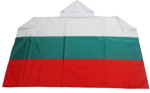 AZ FLAG Bandera de Bulgaria 150 x 90 cm, Capa Bandera Búlgara 100% poliéster con mangas integradas, Body Flag búlgaro