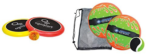 Schildkröt Funsports Softdisc Ogo Sport Set, Standardgrösse, rot, gelb, Durchmesser 29 cm, 970117 & Funsports Ball, Neopren Klettball Set, 970222, One Size