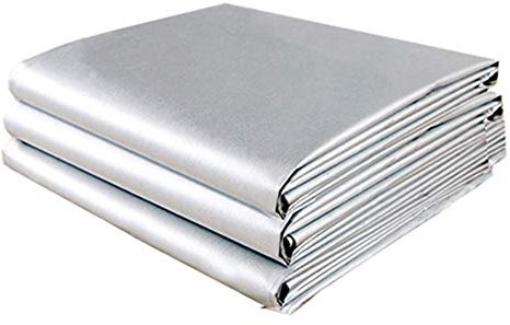 Doublure de Rideau Occultant à Isolation Thermique, Panneau de Fenêtre Argenté épais Avec Crochets pour Chambre (1.4x2M/55x78 Pouces)