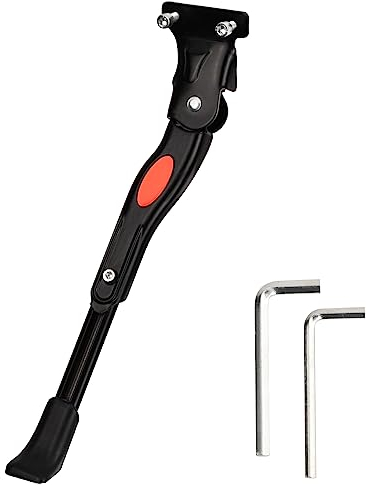 Fahrradständer 20-27 Zoll Höhenverstellbar Aluminiumlegierung Ständer Anti-Rutsch Fahrrad Seitenständer Einstellbarer Hinterbauständer Fahrrad Seitenständer für Mountainbike E-Bike Trekking Rennrad