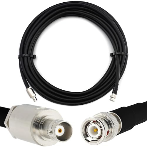 RANGEFUL 25m BNC macho a BNC hembra cable coaxial — 25 metros Extensión coaxial flexible de cobre completo 50 ohm (equivalente a LMR400 UF UltraFlex) — para la antena de RF/HAM Radio/CB/Wireless