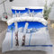 MEVASA Bettwäsche 135x200 Skifahren Bettwäsche-Set 3 Teilig 3D-Druck Winterschnee Bettbezug 135x200 mit Reißverschluss Weiche Mikrofaser Kinderbettwäsche mit 2 Kissenbezug