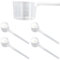 Lohill 4 Stück Messlöffel, Dosier Löffel 5g, Dosierlöffel Transparent mit Skala 2g, 3g, 4g Waagen, Messlöffel Gramm, Scoop 5g, für Backen Kochen Kaffee Waschpulver Proteinpulver Creatin