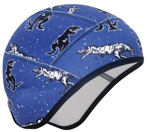 Amexo Bicicleta Gorra Casco para Niños, Gorra de Casco Gorra de Invierno Niños Gorra de Bicicleta Invierno Niños, Gorra Ciclismo Niño Gorra Deporte (FR/ES, Letras, Talla única, Azul Oscuro)