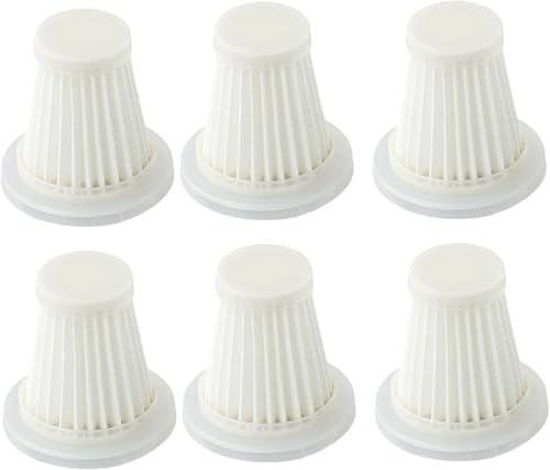 6 Stück Ersatz HEPA Filter,Staubsauger Ersatzteile Filter,Waschbarer und Wiederverwendbarer HEPA Filter, Staubsaugerfilter für PeroBuno für Saker Auto-Handstaubsauger