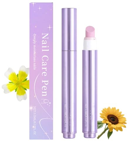 3-In-1 Nail Care Pen, Cuticle Pusher Nail Oil Pen with Ceramic Tipping, Long-Time Moisturize, Repair & Strengthen, Brighten Care, Improve Rough, For Hangnails, Dry & Damaged Nail (2pcs)