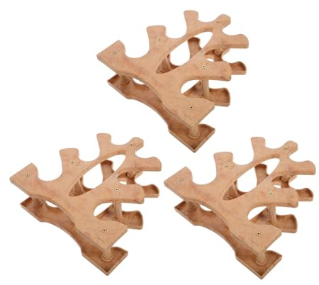 TOGEVAL 3pcs Plastic Dumbbell Rack Organizer Hand Weights Storage Stand Space-saving Compact Holder for Home Gym Workout Display