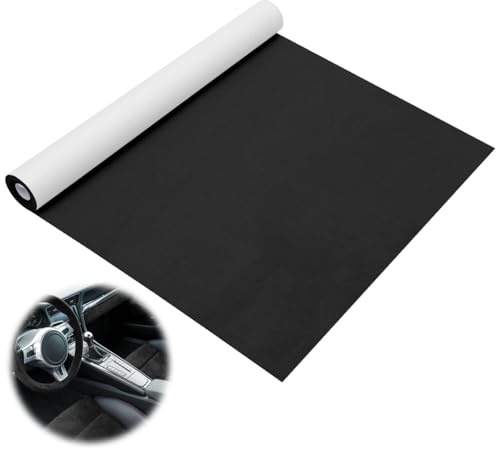 Yuragim Mikrofaserstoff Selbstklebend für Cockpit, 200x40 cm Stretch Wildleder Optik Kunstleder Selbstklebend Dachhimmel Stoff Velours für Cockpit Autoinnenraum Möbel Schmuck Schublade DIY Reparatur
