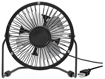 Kikkerland US143-BK USB Desk Fan -Black
