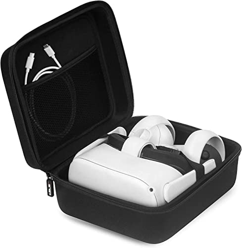 JSVER Tasche für Meta Quest 3S/Quest 3/Quest 2, Eva Case Hülle 3D VR Headset Tragetasche Für Meta Quest 3 /Quest 2/Oculus Go Controller Zubehör Gamepad Fernbedienung Hart Reise tragen Fall