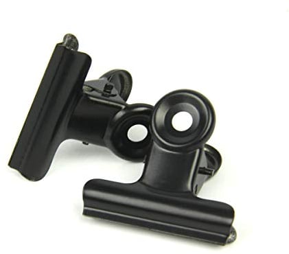 Coideal Schwarze kleine Bulldogge Clips, 30 Stück Metall Scharnier Clips Datei Papiergeld Binder Klemmen für Tags Taschen, Geschäfte, Büro und Küche zu Hause (schwarz, 22mm)