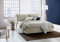 Letto Matrimoniale Denise, Letto Contenitore con Rivestimento in Tessuto, 100% Made in Italy, Apertura Frontale, con Materasso Cm 160x190 Incluso, Beige