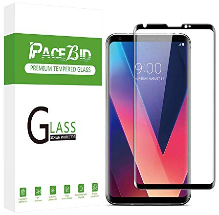 PaceBid LG V30 / LG V30 Plus Verre trempé Protecteur d'écran, Film Protection en Verre trempé écran [3D Couverture Complète] [Dureté 9H] [Anti Rayures] pour LG V30 / LG V30 Plus