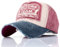 YULOONG Classic Baseball Cap 100% Baumwolle Vintage Washed Denim Dad Hat Verstellbare Größe für Männer Frauen Unisex (Rot B)