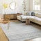 Livabliss Boho Teppich für Wohnzimmer und Schlafzimmer - Großer Skandinavischer Teppich 160x228 cm - Geometrisches Muster, Modern in Hellgrau und Weiß