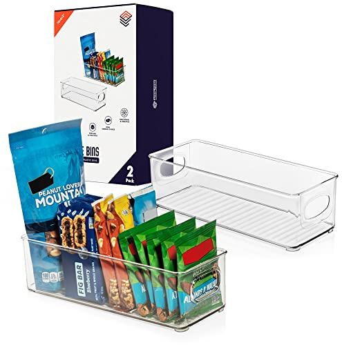 ClearSpace Plastic Pantry Organization and Food Storage Bin – Great Kitchen Fridge Organizer Bins, 2 Pack