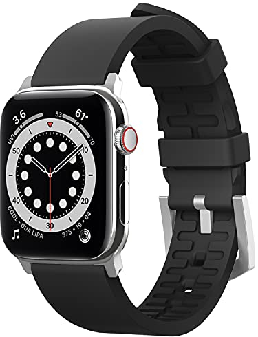 elago Premium Correa Deportiva Compatible con Apple Watch Series 11/10/9/8/7/6/5/4/3/2/1/SE3/SE2/SE, Compatibile con iWatch 42mm 41mm 40mm 38mm (Negro)