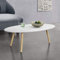 [en.casa] Couchtisch Viborg 109,5 x 59,5 x 39,5 cm Beistelltisch MDF Massivholz Weiß
