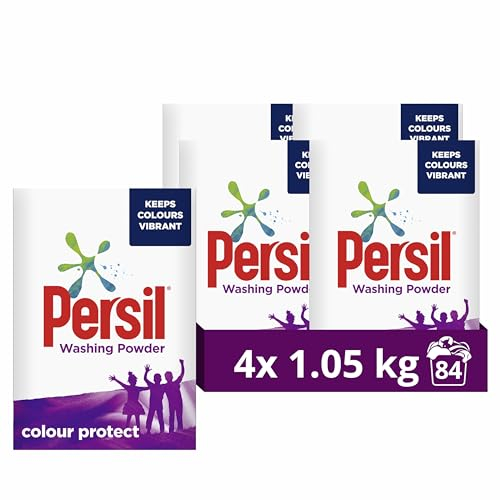 Persil Colour Protect Washing Powder keeps colours bright for outstanding stain removal in cold washes 84 washes (4x 1.05 kg)
