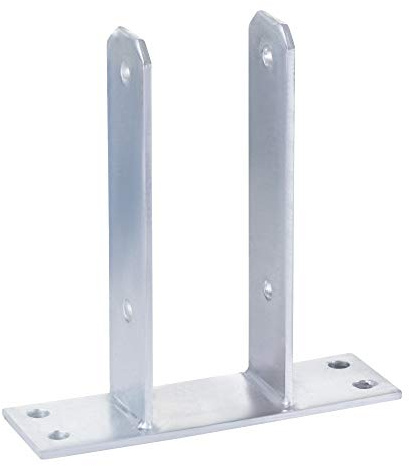 3 x U-PFOSTENTRÄGER U-FORM 71 MM ANKER STAHL VERZINKT MATERIALSTÄRKE: 5 MM