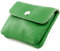 modamoda de P09 Damen Münzgeldbörse Geldbörse Portemonnaie Klein Leder Made in Italy P09, Farbe:Blattgrün