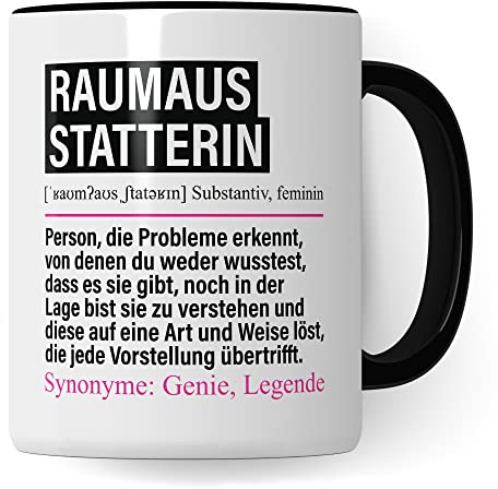 Tasse Raumausstatterin lustig, Raumausstatterin Geschenk Beruf, Spruch Kaffeebecher Raumausstattung Geschenkidee, Beruf Interior Design Kaffee-Tasse Teetasse Becher