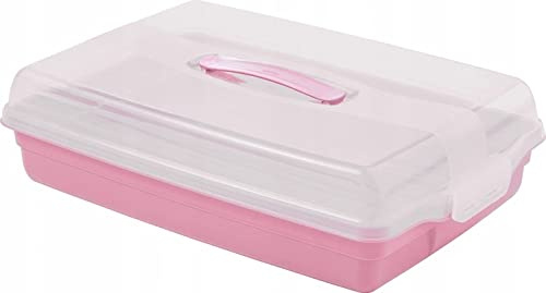 CURVER Doppelte Fächer Kuchenbehälter Rosa 29.5 x 45 x 11.1 cm Modern Feminine