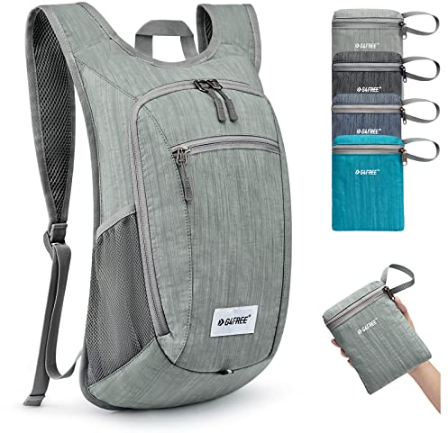 G4Free Sac à dos de randonnée léger et pliable 10 L/15 L, gris, 10L, Sacs à dos de jour