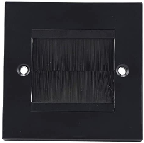 PRO SIGNAL PSG3273 1 Gang Faceplate, Black Plate/Black Brush