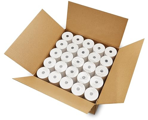 (50) 3 1/8 x 230 Thermal Paper Receipt Rolls 3.125 x 230 ft, POS/Cash Register Paper, TM-T88 T20 T90 Bixolon SRP-350 370, BPA Free, 50 Rolls, 48 GSM