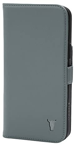 TORRO Leather Case Compatible with iPhone 14 Pro – Genuine Leather MagSafe Compatible Wallet Case with Card Holder (Light Blue)