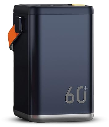 Centrale elettrica portatile da 18 W, pacco batteria di backup Power Bank ad alta capacità da 60000 mAh, con 4 uscite e 2 ingressi, porta USB, porta PD 3.0 tipo C, per esterni Blu