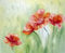 adrium Acryl-Bild 40 x 30 cm: Mohnblumen, Ölgemälde auf Leinwand(21995974)