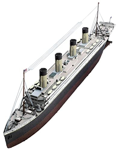 Fascinations PS2004 Metal Earth Metallbausätze - Passagierschiff Dampfer RMS Titanic, lasergeschnittener 3D-Konstruktionsbausatz, 3D Metall Puzzle, DIY Modellbausatz mit 3 Metallplatinen, ab 14 Jahre