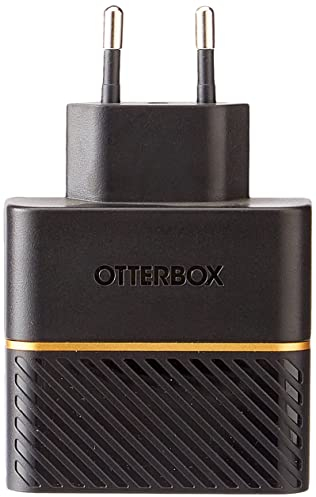 OtterBox EU Chargeur Mural 2 Ports, 30W, USB-C PD 18W + USB-A 12W, Fast Charger pour Smartphone et Tablette, Testé Contre Les Chutes, Robuste, Ultra Durable, Noir, Livré sans Emballage