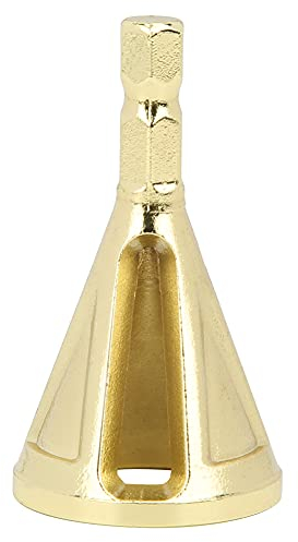 Herramienta de Biselado Externo de Desbarbado, Herramientas de Reparación de Brocas para Quitar Rebabas de Acero(Hex Shank - Gold)