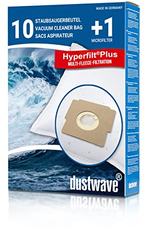 Dustwave® 10 Staubsaugerbeutel für Blue Sky AP 1400, 1500 - hocheffizient, mehrlagiges Mikrovlies mit Hygieneverschluss - Made in Germany