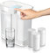 PHILIPS GoZero Next-Gen Instant Wasserfilter Pitcher Wiederaufladbarer Akku Mirco-X Clean Technologie 3L 12 Tassen 1L/min Schneller Durchfluss Arbeitsplatte Gefilterter Wasseraufbereiter Krug für