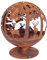 degawo Rost-Optik Feuerball 58x58x66cm braun Metall Lagerfeuer Feuerschale XL