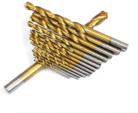 Titan Bohrer Set für gehärteten Stahl, Aluminium, Plexiglas, Holz & mehr | 99 Stück von 1,5 bis 10 mm | Metallbohrer Profi