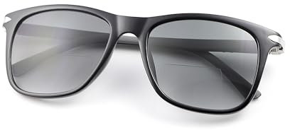 Polarisiert Bifokal Lesebrille mit Federscharnier Sonnenbrillen Leser für Damen Herren Klassische Bifokale Lesesonnenbrille UV-Schutz Sonnenbrille Polarisationsfilter Sonnenleser Lesebrillen Lesehilfe