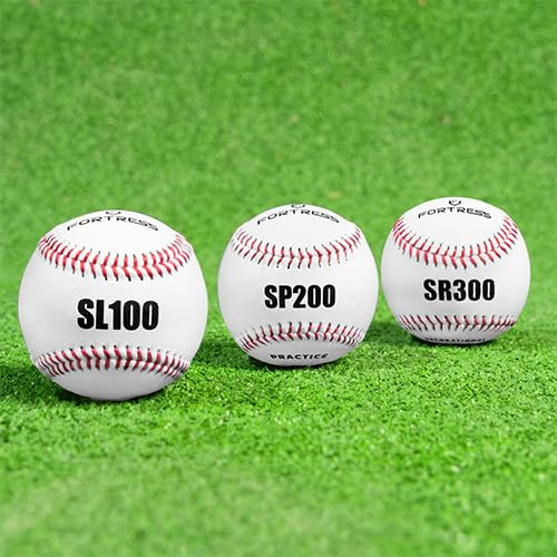Fortress 23cm Baseballs | Baseball in offizieller Größe für Profis, Training oder Freizeit [Packung mit 1, 12 oder 34 Stück] (Packung von 34 (Eimer), Match (SL100))