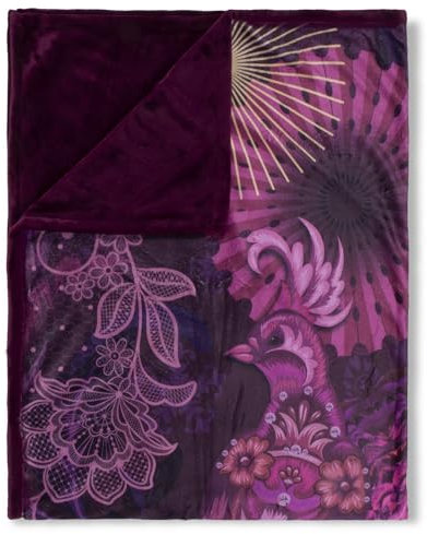 hip Polyvelvet Kuscheldecke 130 X 160 cm Miska mandalas and flowers rot