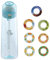 Bkazwe Wasserflasche mit 7 Geschmack Kapseln, Sport-Wasserbecher, Flasche Starter Set Blaue Flasche, Fruchtduft Trinkflasche Sport Geeignet für Outdoor-Sportarten (B)