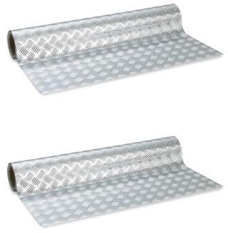 lakeland 2 Pack Self Adhesive Easy Clean Metallic Shelf Liner Cut to Fit, 45cm x 1.5m…