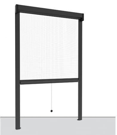 Zanzariera a rullo Verticale A Pressione | Zanzariera Verticale Senza Necessità di Fori | Zanzariere Avvolgibili per installazione su cappotto termico | Personalizzabile | Made in Italy