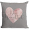 Alsino Kissenbezug Kissen-Bezug Mouse-Grey personalisiert 40x40 Kissenhülle - Herz mit Wunschtext - Kuschelkissen Dekokissen Geschenkidee Freund Freundin
