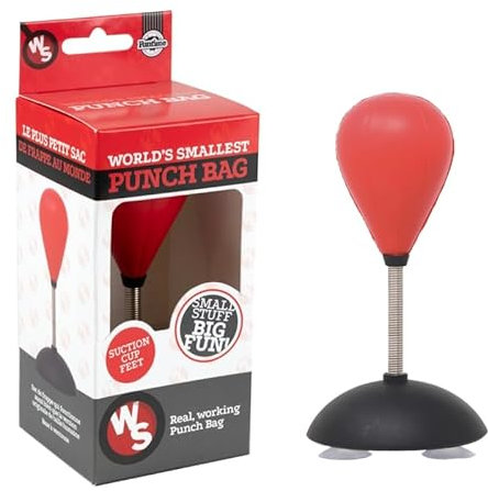 World's Smallest Punch Bag with Suction Cup Feet, 13.30 cm, Desk Accessory