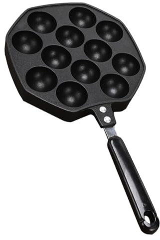 Schwarze Aluminium Takoyaki Backform für Fisch und Oktopusbällchen