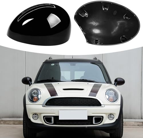 TTCR-II 2 PCS Spiegelabdeckungen Kompatibel mit Mini Cooper R56 Rückspiegel Abdeckung R55 R56 R57 R58 R59 R60 R61 Seitenspiegelgehäuse 2007-2015 Rückspiegelabdeckung (Manuell anklappbarer Spiegel)